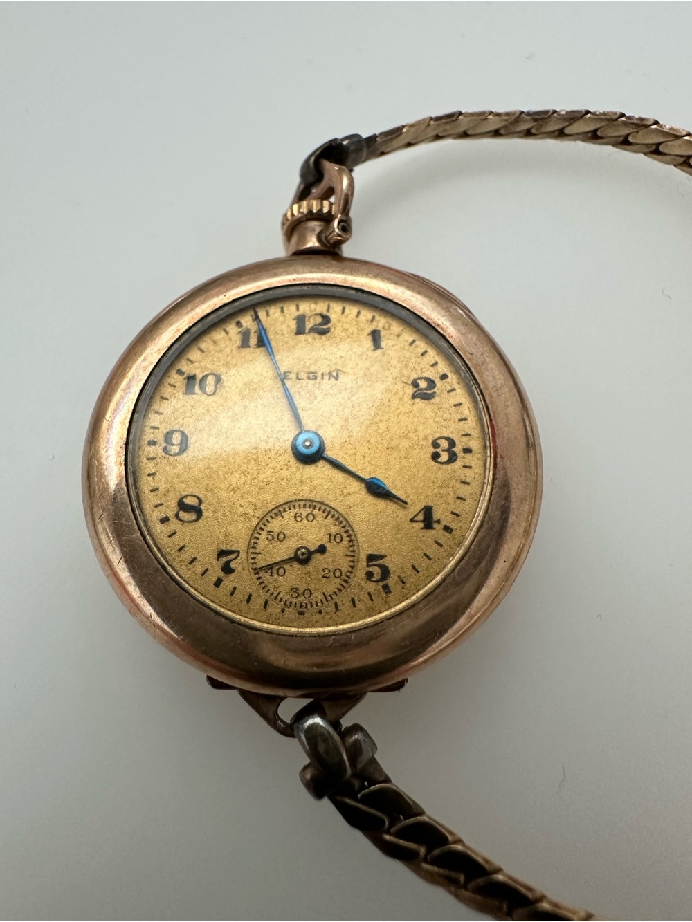 Vintage Elgin Gold Filled Pocket Watch converted to GF Bracelet Made in USA - Picture 2 of 7